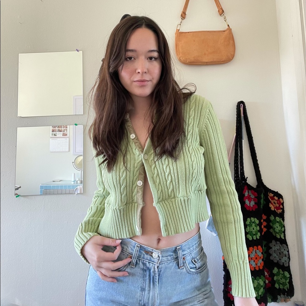 vintage cropped cardigan